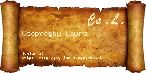 Csepreghy Laura névjegykártya