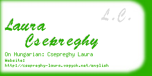 laura csepreghy business card